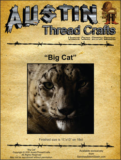 AustinThreadCrafts Big Cat animal cross stitch pattern