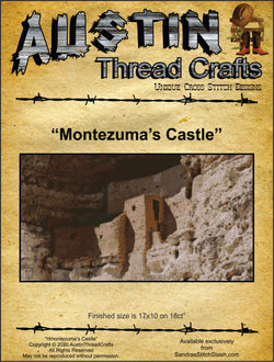 AustinThreadCrafts Montezuma's Castle native american cross stitch pattern