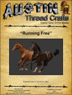 AustinThreadCrafts Running Free Horse cross stitch pattern