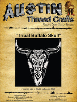 Tribal Buffalo Skull pattern