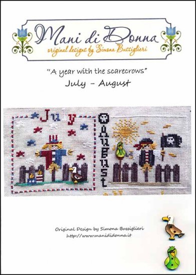 Mani di Donna A Year With The Scarecrows: July - August cross stitch pattern