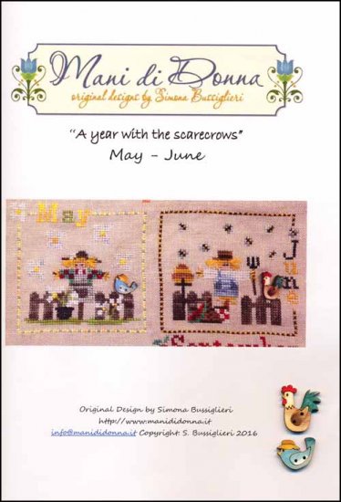 Mani di Donna A Year With The Scarecrows: May - June cross stitch pattern