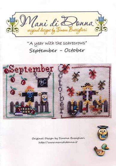 Mani di Donna A Year With The Scarecrows: September-October cross stitch pattern