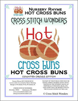 Cross Stitch Wonders Marcia Manning A Nursery Rhyme - HOT CROSS BUNS Cross stitch pattern