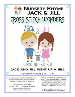 Cross Stitch Wonders Carolyn Manning A Nursery Rhyme - JACK and JILL WENT UP THE HILL Cross stitch pattern