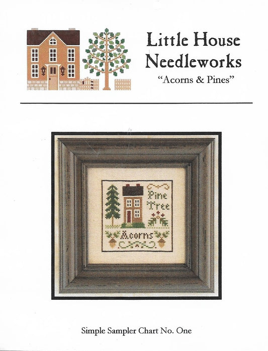 Little House Needlework Acorns & Pines cross stitch pattern