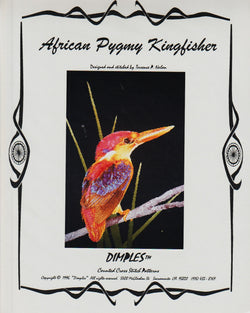 Dimples Designs African Pygmy Kingfisher Terrence Nolan cross stitch pattern