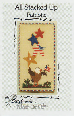 Stitchworks All Stacked Up Patriotic cross stitch pattern