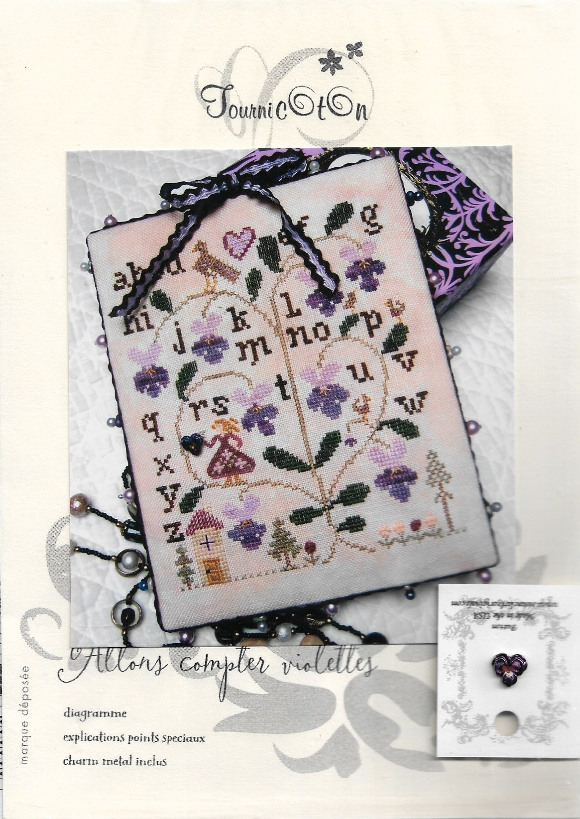 Tournicoton Allons Compter Violettes cross stitch pattern