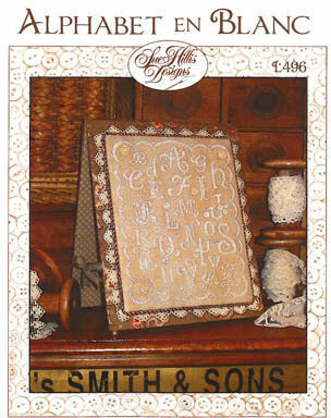 Sue Hillis Alphabet en Blanc L496 cross stitch pattern