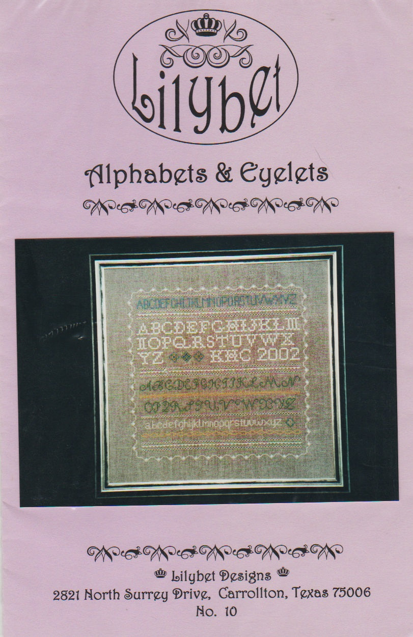 Lilybet Alphabets & Eyelets cross stitch pattern