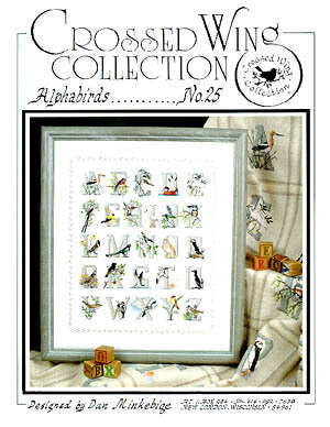 Crossed Wing Collection Alphabirds No. 25 bird cross stitch pattern