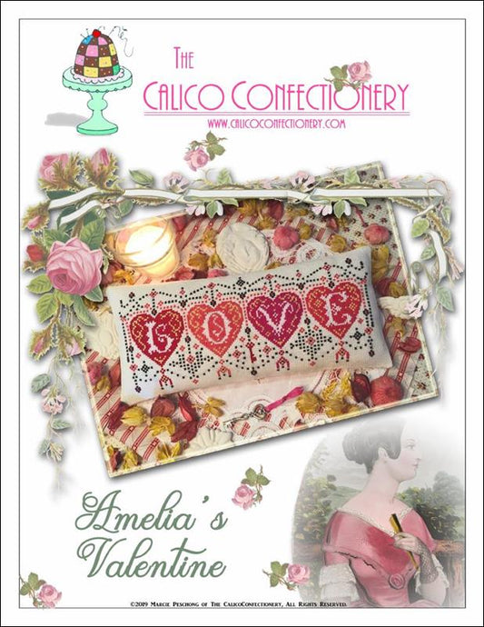 Calico Confectionery Amelia's Valentine cross stitch pattern