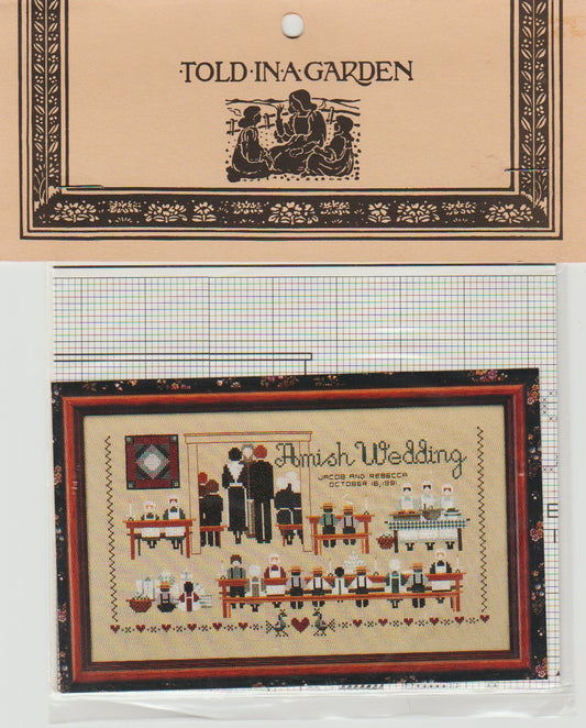 Told In A Garden Amish Wedding TG41 cross stitch pattern