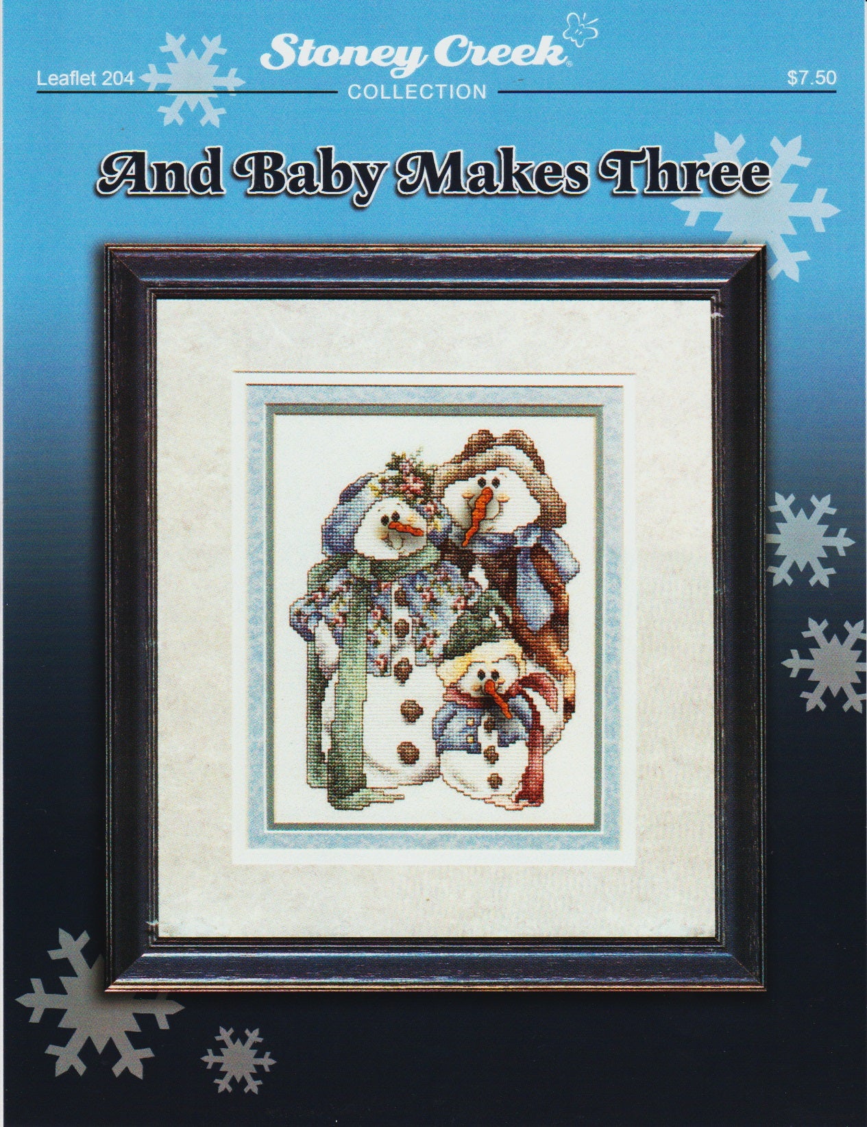 Stoney Creek And Baby Makes Three, LFT204 snowmen cross stitch pattern