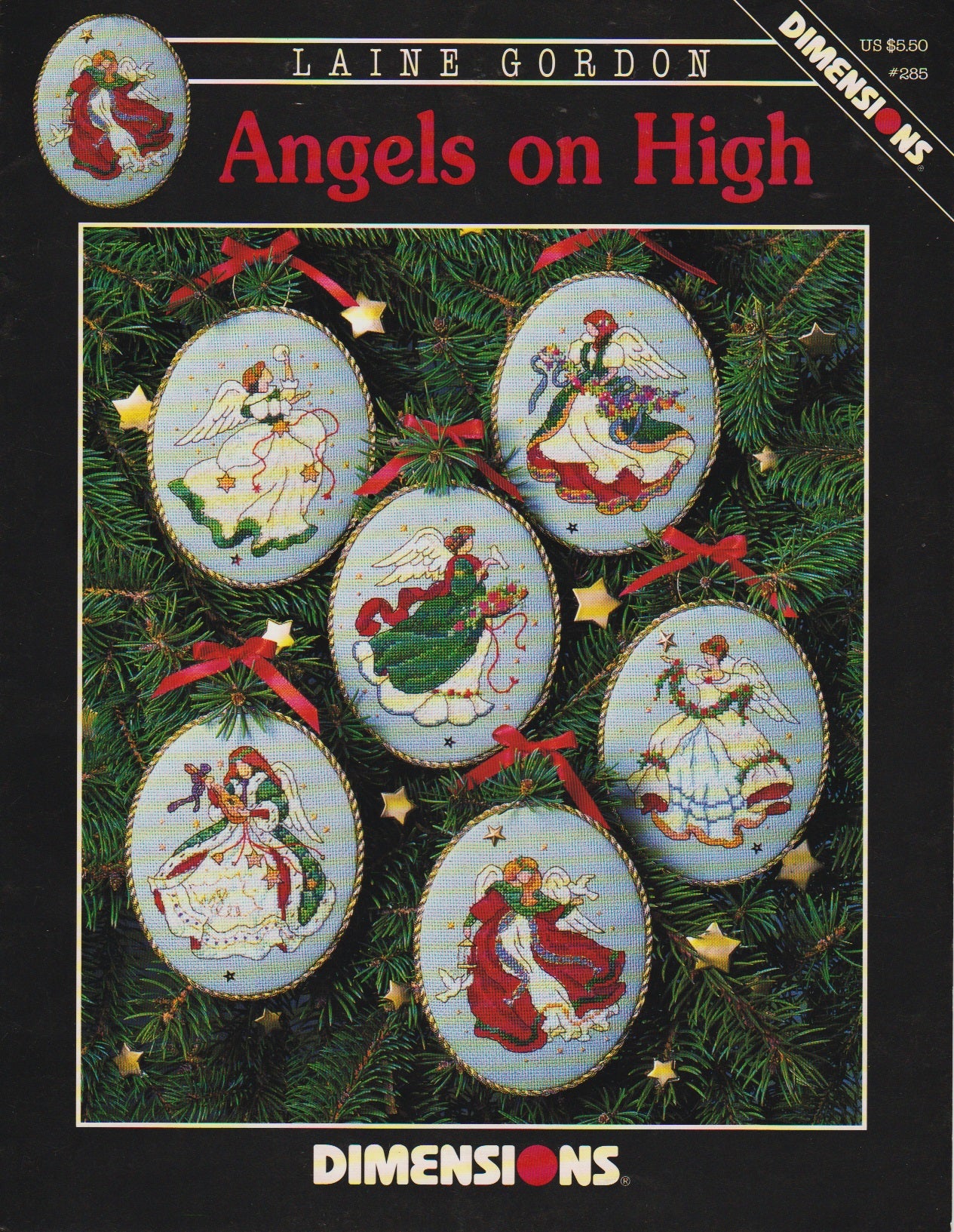 Dimensions Angels on High 285 cross stitch christmas ornament pattern