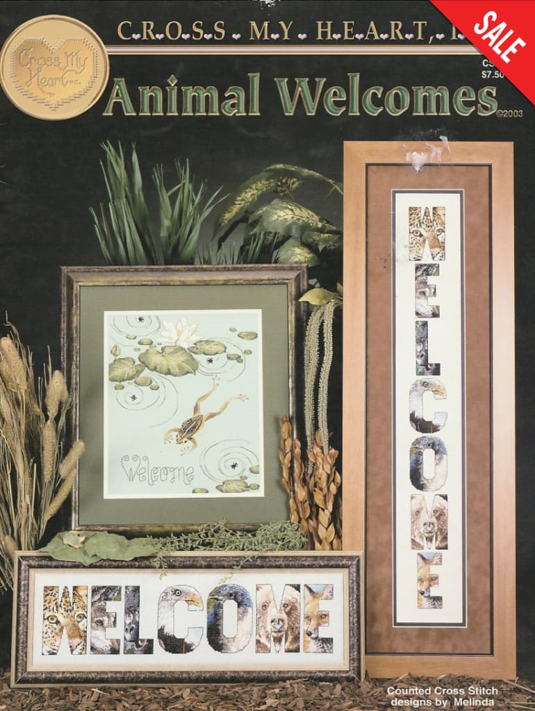 Cross My Heart Animal Welcomes CSB-253 cross stitch pattern