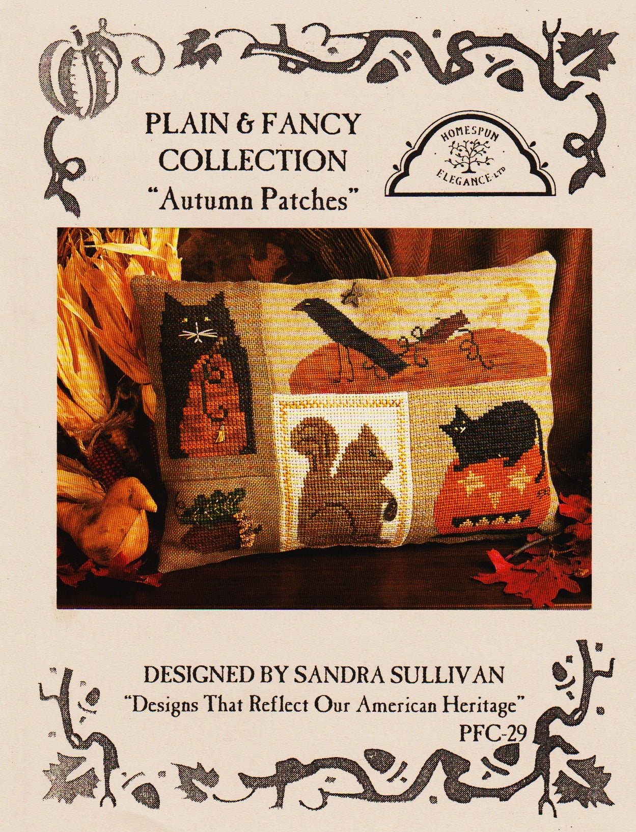 Homespun Elegance Autumn Patches PFC-29 cross stitch pattern