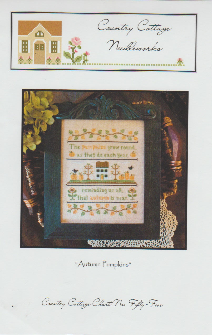 Country Cottage Needleworks Autumn Pumpkins CCN55  cross stitch pattern