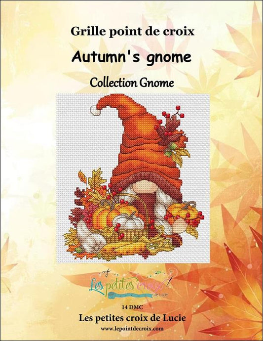 Les petites croix de Lucie Autumn's Gnome cross stitch pattern