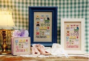 Lizzie Kate Baby Sampler LK115 cross stitch pattern