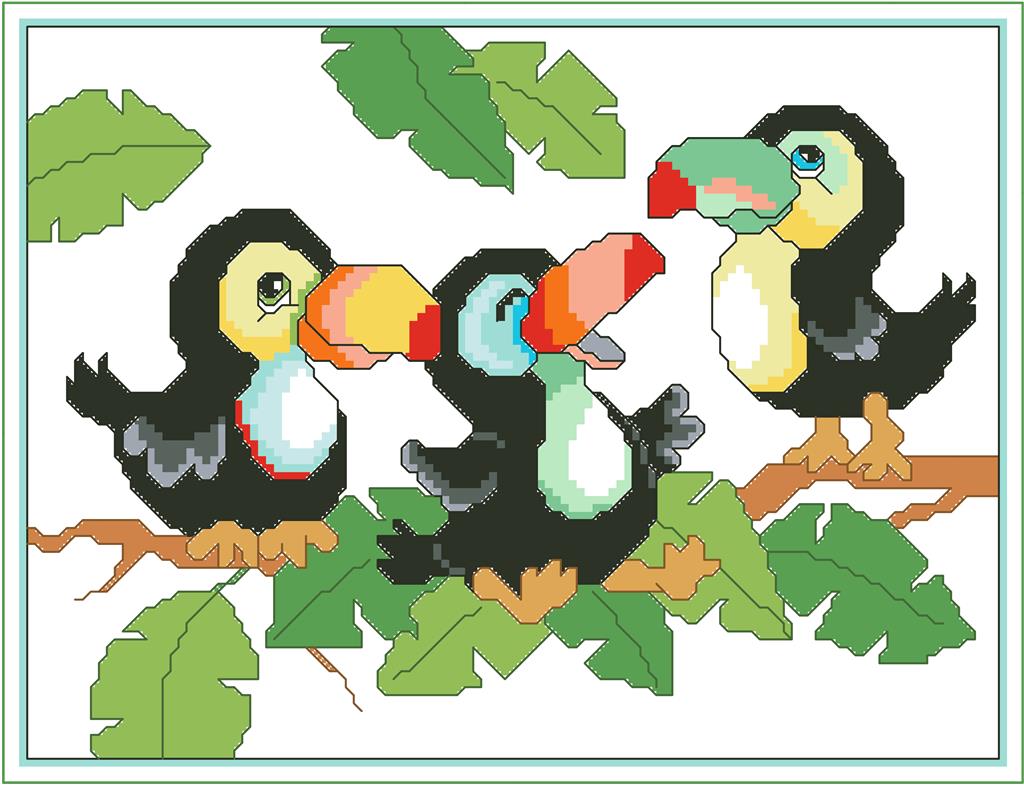 Baby Toucans pattern