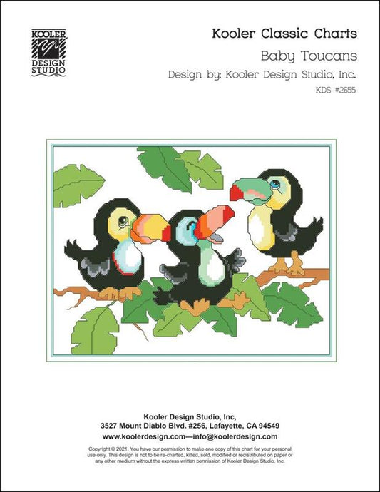 Kooler Design Baby Toucans 2655 cross stitch pattern
