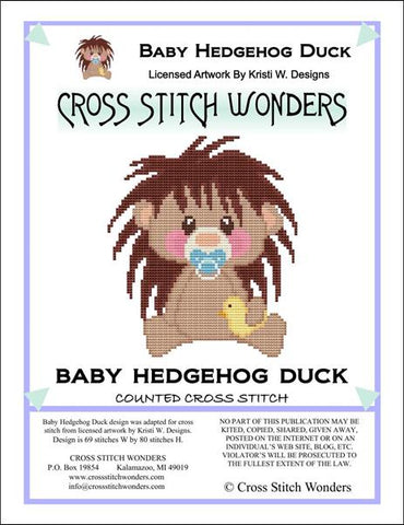 Cross Stitch Wonders Carolyn Manning Baby Hedgehog Duck Cross stitch pattern