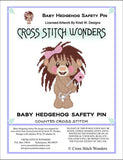 Cross Stitch Wonders Carolyn Manning Baby Hedgehog Safety Pin Cross stitch pattern