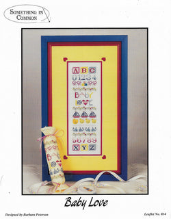 Something in Common Baby Love cross stitch pattern