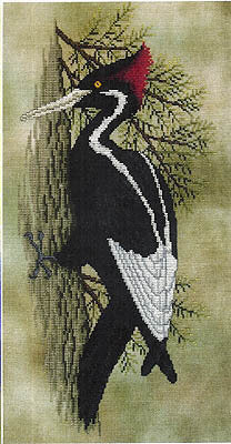 Crossed Wing Collection Back from the Brink 54 woodpecker cross stitch pattern