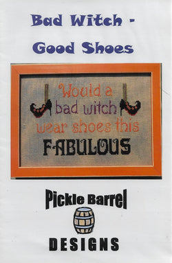 Pickle Barrel Bad Witch - Good Shoes cross stitch pattern