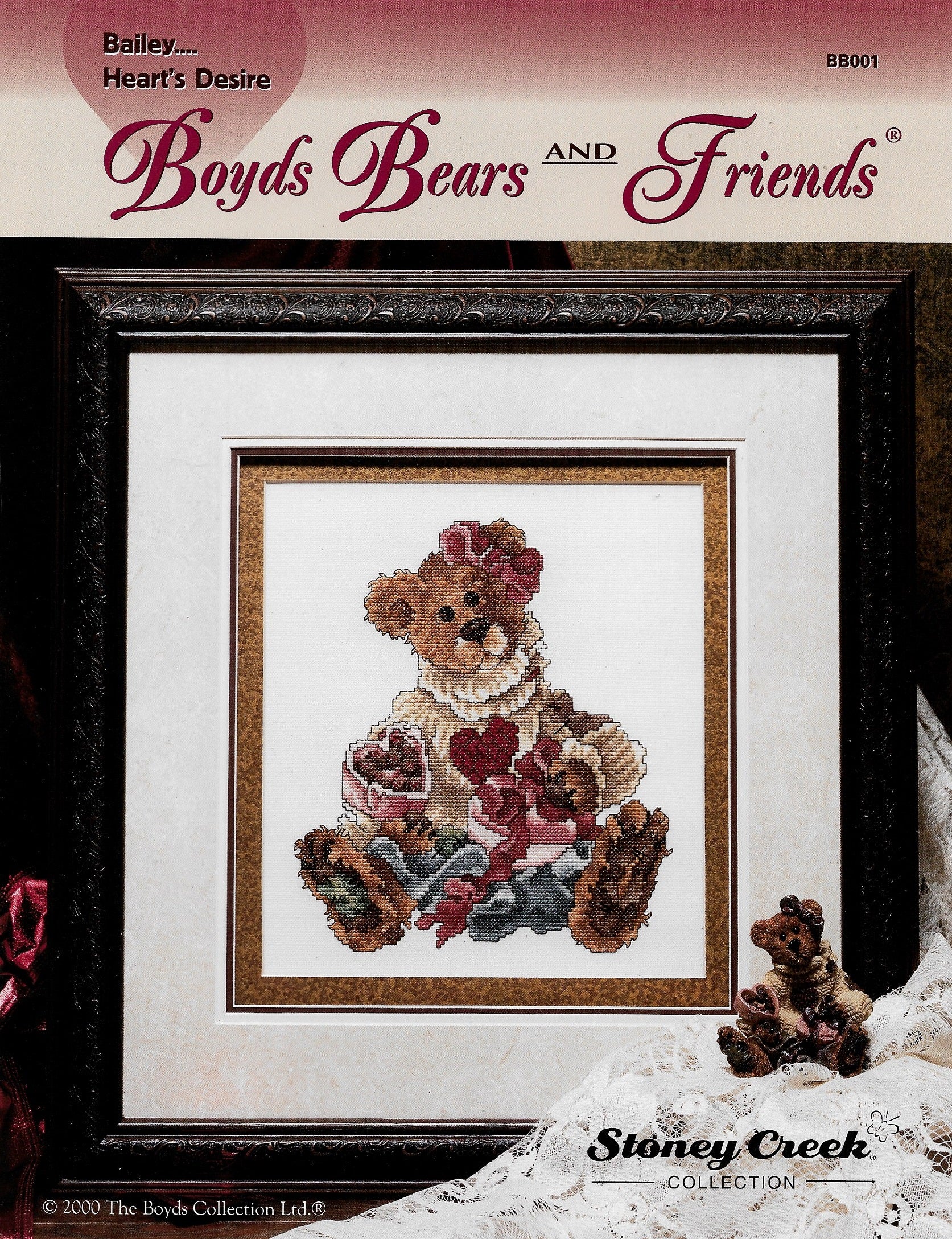 Stoney Creek Bailey Heart's Desire BB001 teddy bear children cross stitch pattern