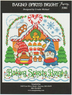 Imaginating Baking Spirits Bright, 3381 Gnome Christmas cross stitch pattern