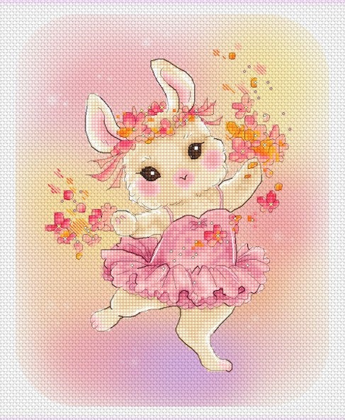 lena Lawson Ballerina Bunny cross stitch pattern