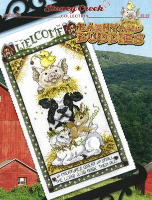 Stoney Creek Barnyard Buddies LFT545 animals cross stitch pattern