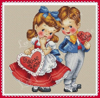 Les Petites Croix de Lucie Be Mine Valentines Day cross stitch pattern