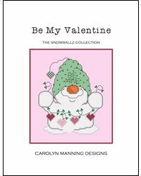 Carolyn Manning Be My Valentine snowman cross stitch pattern