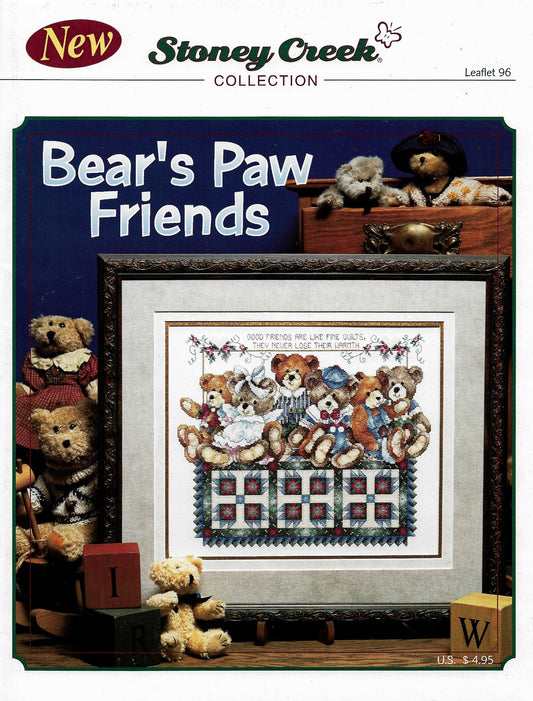 Stoney Creek Bear's Paw Friends LFT96 cross stitch pattern