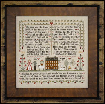 Little House Beatitudes cross stitch pattern