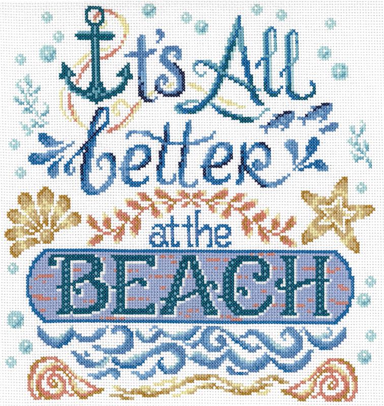 Imaginating Better at the Beach 3341 cross stitch pattern