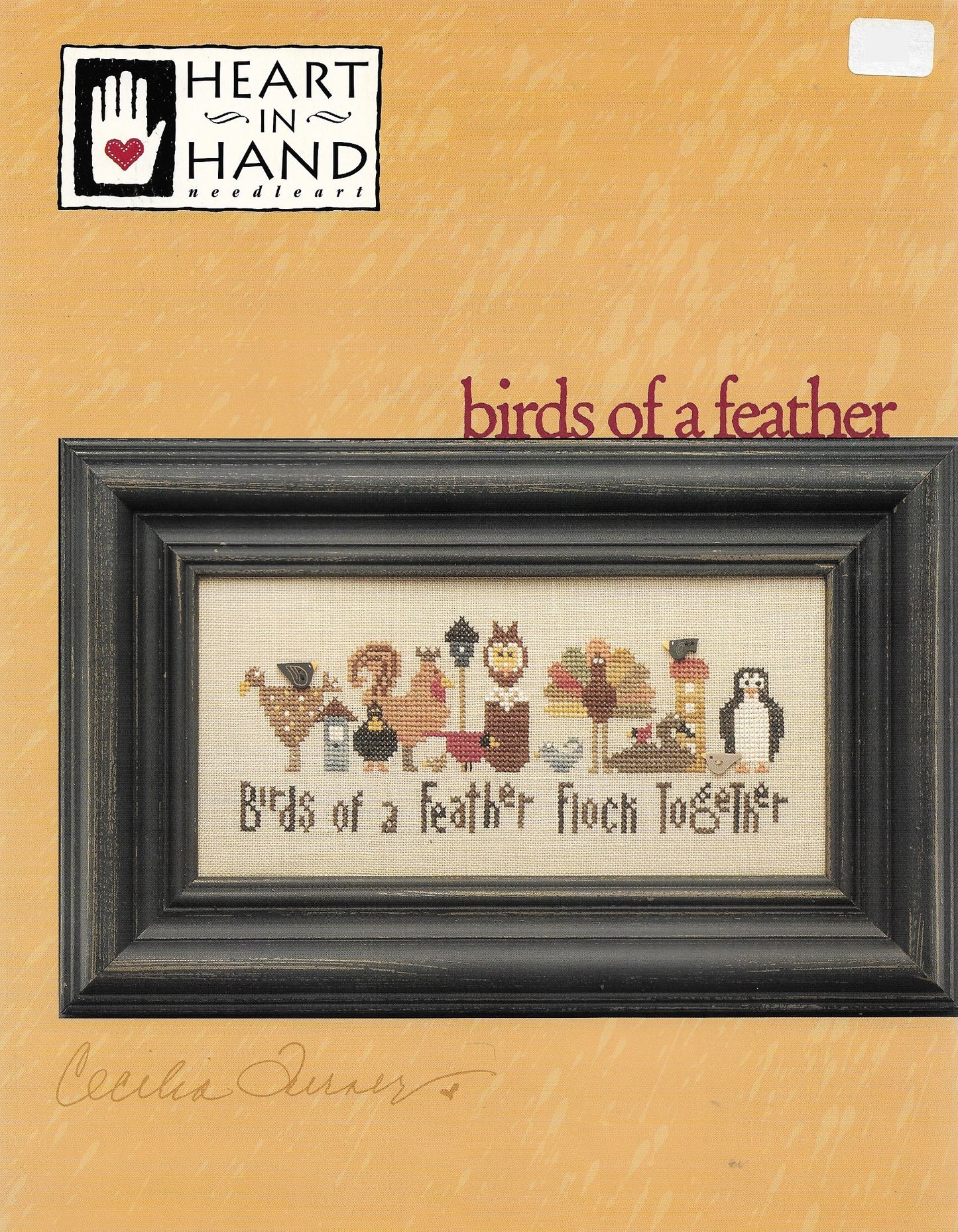 Heart in Hand Birds of a Feather cross stitch pattern