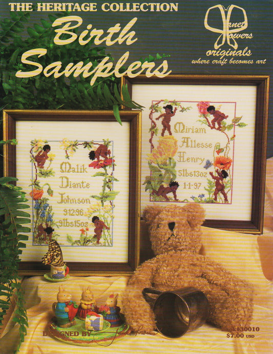 Jeanette Crews Janet Powers Birth Samplers baby cross stitch pattern