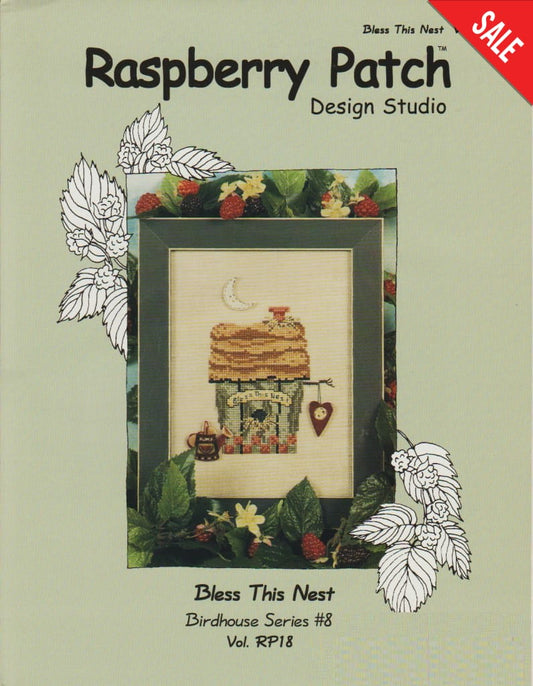 Raspberry Patch Bless This Nest RP18 cross stitch pattern