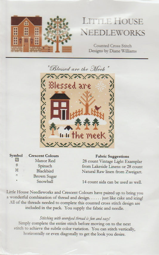 Little House Needleworks Blessed Are The Meek cross stitch pattern