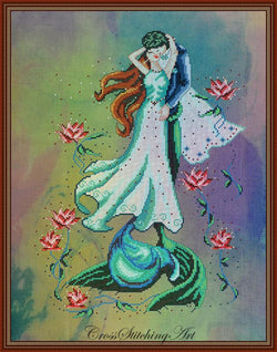 Cross Stitching Art Blooming Couple fashion fantasy cross stitch pattern