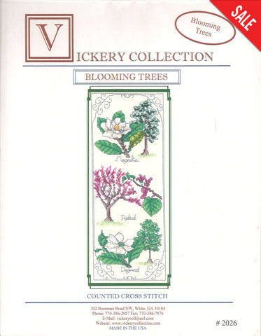 Vickery Collection Blooming Trees cross stitch pattern