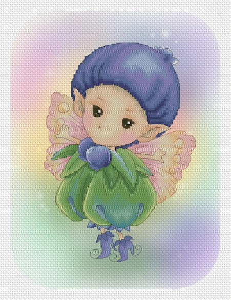 Lena Lawson Blueberry Sprite cross stitch pattern