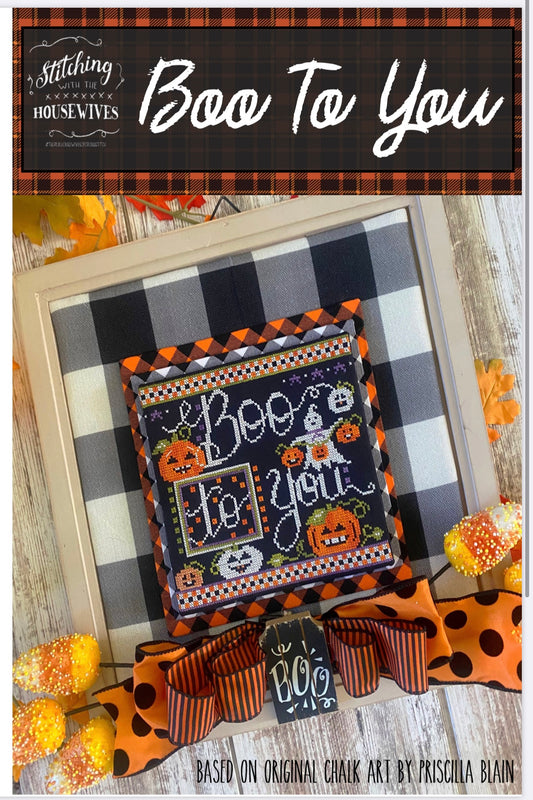 Stitching With The Housewives Boo To You halloween cross stitch pattern