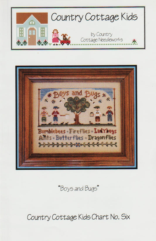Country Cottage Needleworks Boys and Bugs CCN6 cross stitch pattern